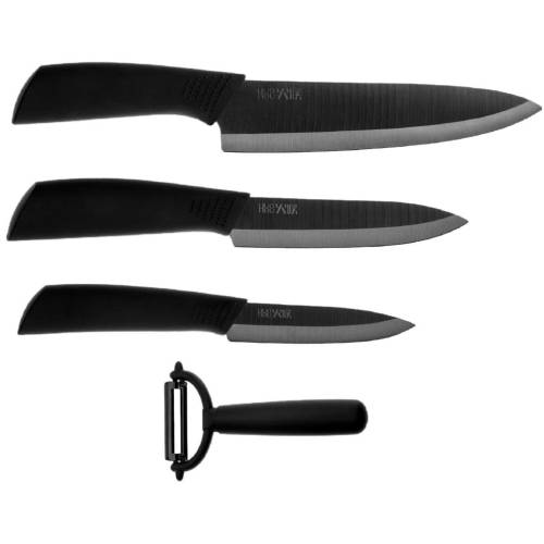 набор керамических ножей xiaomi 4в1 huohou nano ceramic knife