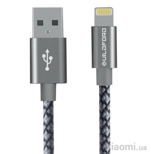 кабель guildford mfi certified apple data cable (серый)